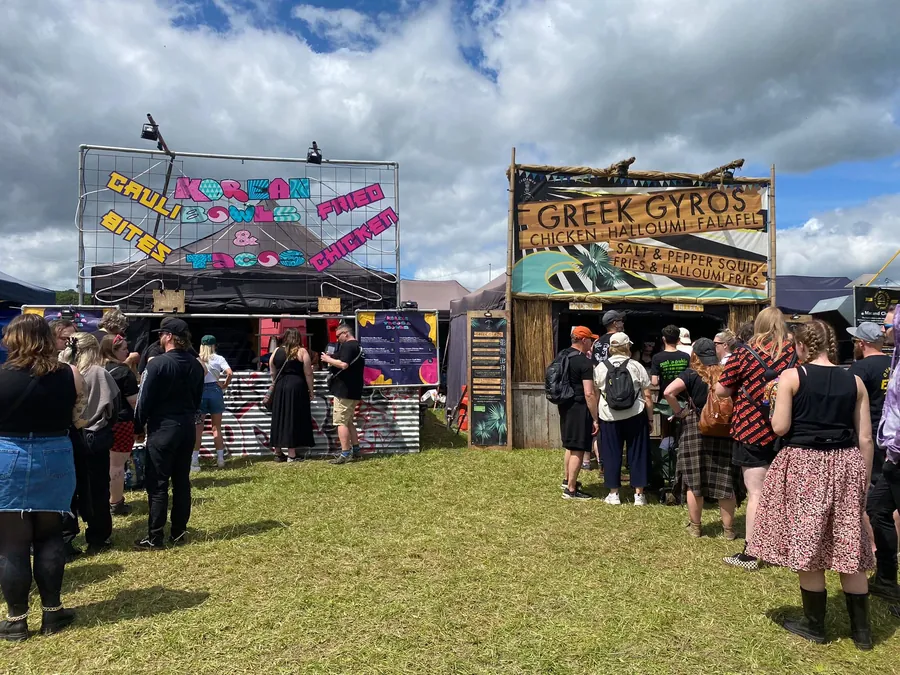 Castaway Kitchen's Greek and Korean units side by side at a festival
